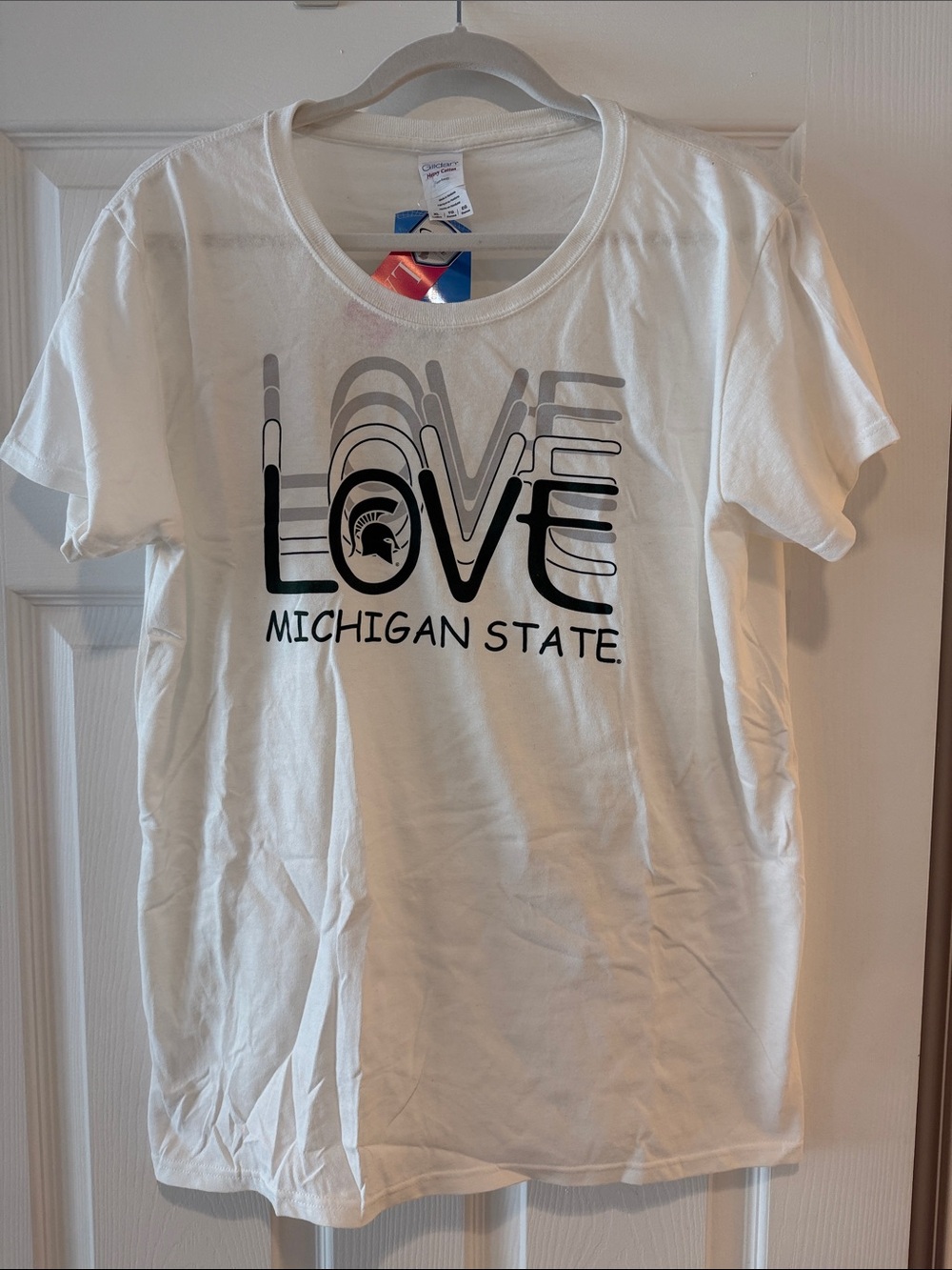 Champion White Michigan State 'LOVE' Graphic Tee